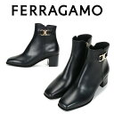 フェラガモ FERRAGAMO レディース アンクル ブーツ 0732958 CASSARO NERO 海外輸入新古品