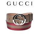 グッチ GUCCI メンズ ブラウン キャンバスベルト114984 H90WN 6272 海外輸入新古品