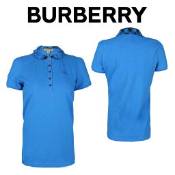 バーバリー ポロシャツ レディース バーバリーBURBERRY レディース ブルー Tシャツ 3933763 43710 HYDR-BLUE 海外輸入新古品