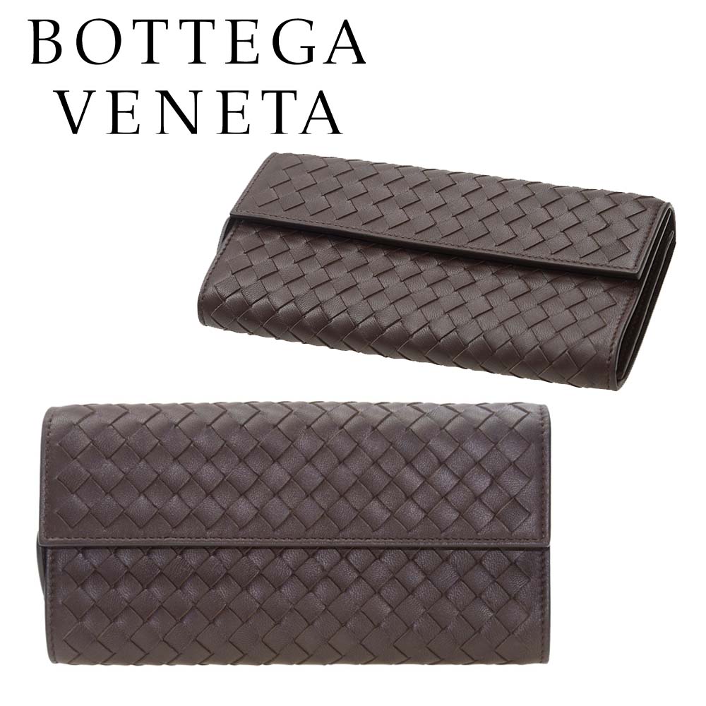 ボッテガ・ヴェネタ 革財布 メンズ ボッテガ ヴェネタ BOTTEGA VENETA コンチネンタル 二つ折り 長財布 150509 V001N 2040 イントレチャートレザー 海外輸入新古品