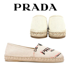 プラダ PRADA レディース コットン エスパドリーユ スリッポン シューズ 1S292H 1OLO F0018 海外輸入新古品