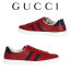 グッチ GUCCI メンズ エースレザー 'レッド' スニーカー 386750 A38D0 6466 海外輸入新古品