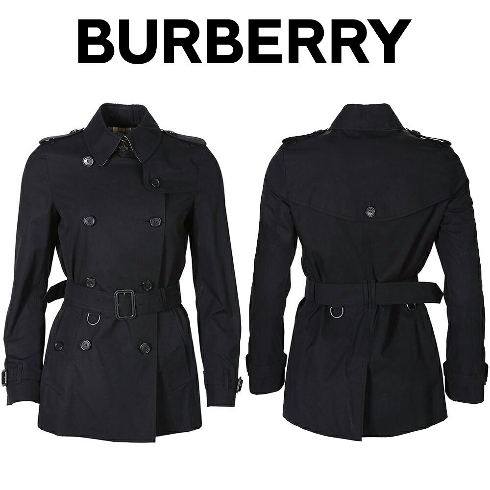 バーバリーBURBERRY レディース ブラック トレンチコート 3897367 00100 BLACK 海外輸入新古品