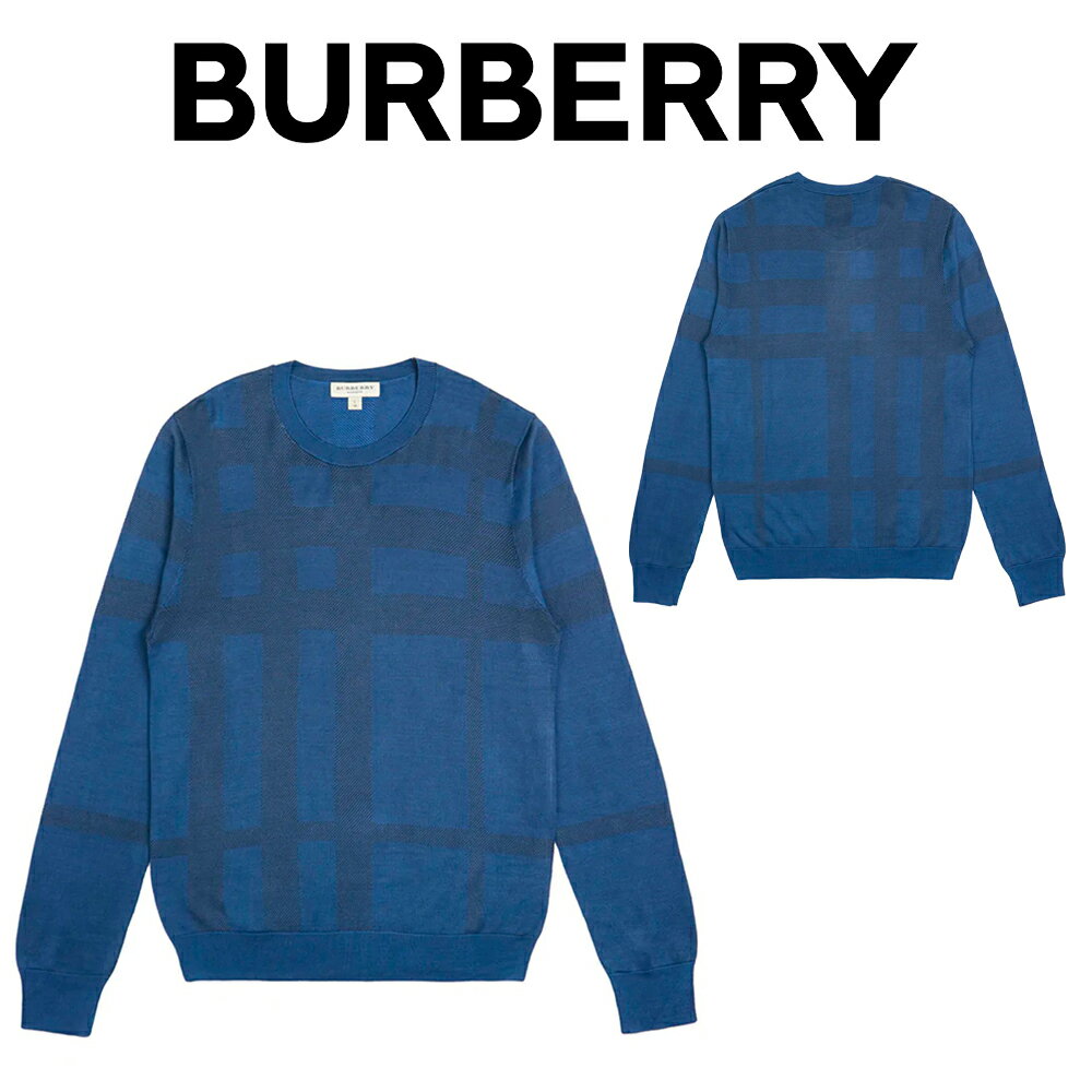 バーバリー バーバリーBURBERRY メンズ ブルー ニット セーター 3914702 41000 NAVY 海外輸入新古品