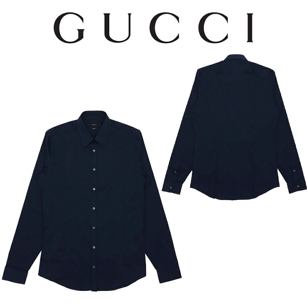 グッチ グッチ GUCCI メンズ シャツ 307640 Z4797 4080 ネイビー 海外輸入新古品