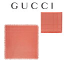 グッチ GUCCI スカーフ 201494 3G869 5900 ウール & シルク ピンク 海外輸入新古品