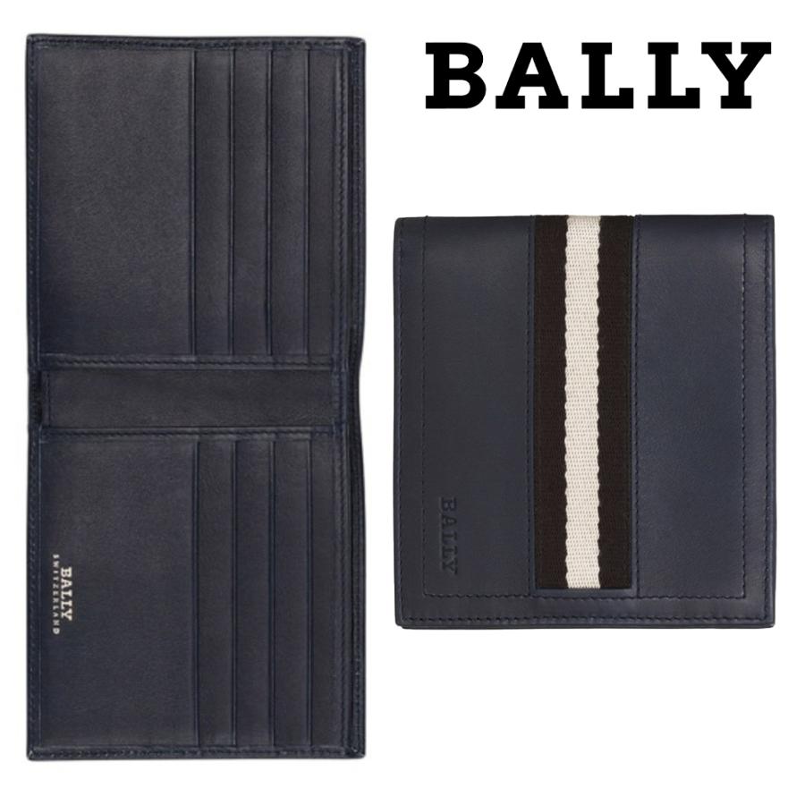 バリー 財布 メンズ バリー BALLY 財布 メンズ レザー ウェビング ショート フォールディング ウォレット 6187219 TOLLENT517 NEW-BLUE 海外輸入新古品