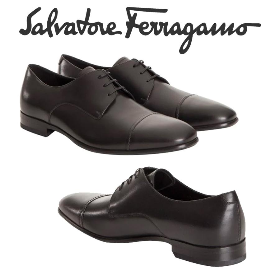 フェラガモ FERRAGAMO メンズ ビジネス レザーシューズ クラシック 0618440 MANNY NERO 海外輸入新古品