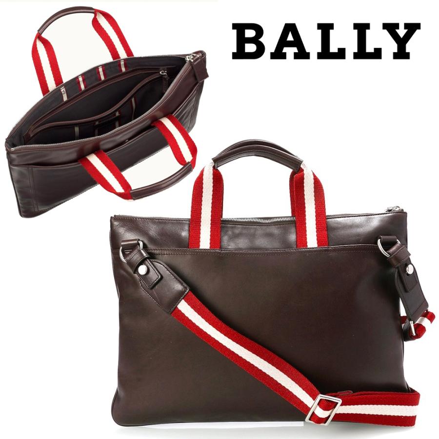 バリー ビジネスバッグ バリー BALLY ショルダーバッグ ブリーフケース メンズ ダークブラウン 6184560 TIGAN261 CHOCOLATE 海外輸入新古品