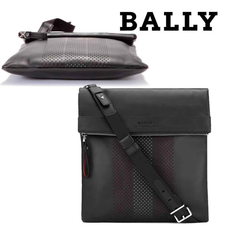 バリー バッグ メンズ バリー BALLY メンズ レザー メッセンジャーバッグ 6187319 VETANIO100 BLACK 海外輸入新古品