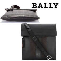 バリー 革ショルダーバッグ （メンズ） バリー BALLY メンズ レザー メッセンジャーバッグ 6187319 VETANIO100 BLACK 海外輸入新古品