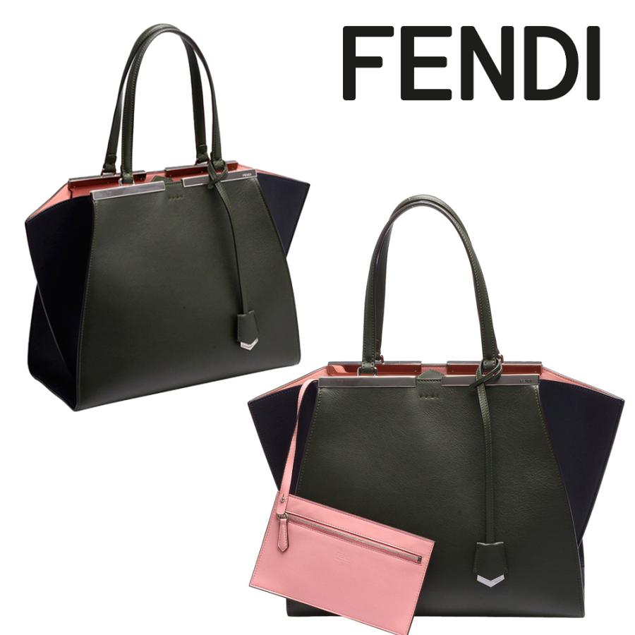 フェンディFENDI レディース ハンドバッグ 手提げバッグ 8BH280 Z1P F0T02 ブラック/ピンク 海外輸入新古品