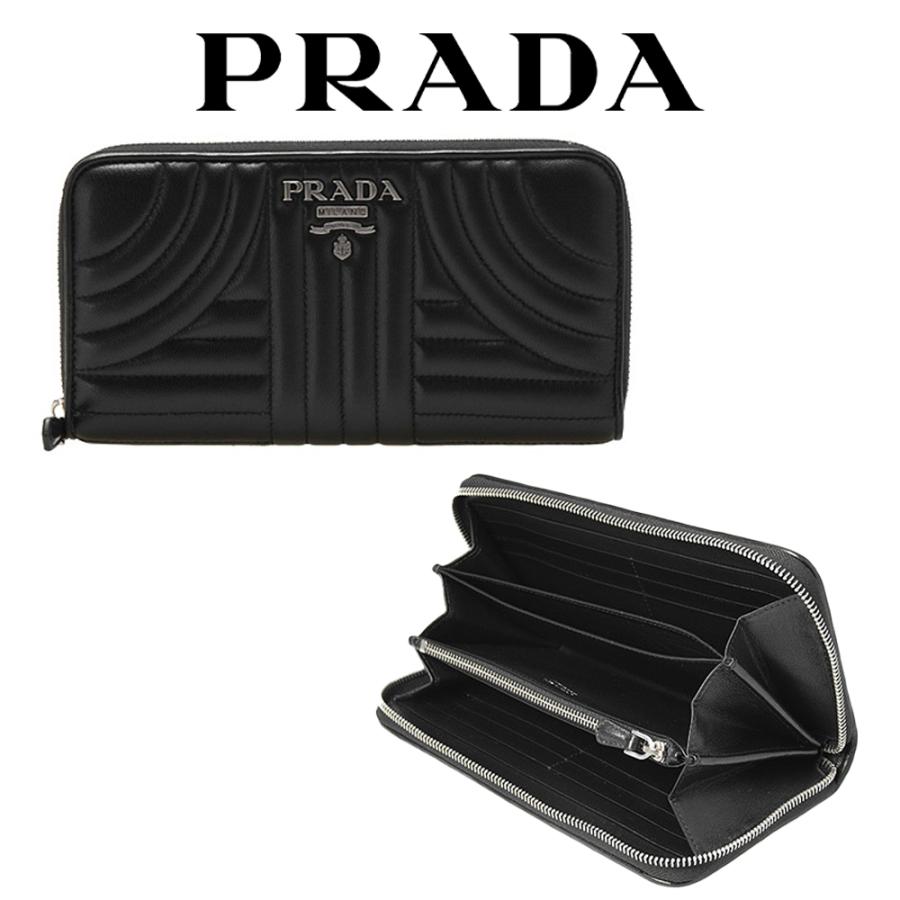 プラダ 長財布 レディース プラダ PRADA 長財布 財布 レディース ナッパ インプントゥーレ ブラック 1ML506 2B0X F0002 NERO 海外輸入新古品