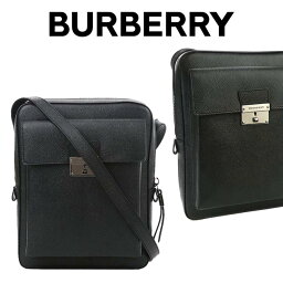 ショルダーバッグ バーバリー BURBERRY ブラック レザー ショルダーバッグ 斜め掛け メンズ 3901691 00100 BLACK 海外輸入新古品