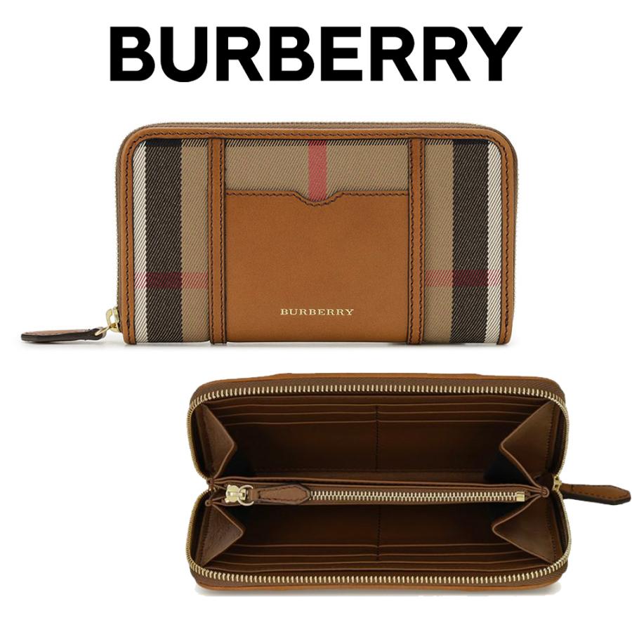 バーバリー 長財布 レディース バーバリーBURBERRY レディース チェック ウォレット 長財布 3913094 30170 BROWN-OCHRE 海外輸入新古品