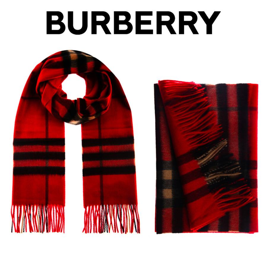 バーバリーBURBERRY ウール マフラー 3826552 6113B B-VERMILLION 海外輸入新古品