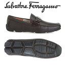 フェラガモ FERRAGAMO メンズ ビジネス レザーシューズ クラシック メンズ ローファー 0553108 SARDEGNA CHOCOLAT 海外輸入新古品