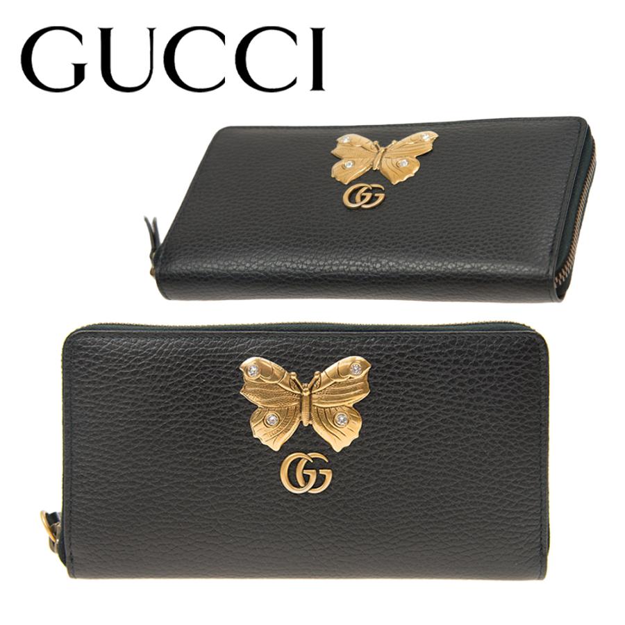 グッチ GUCCI レディース ラウンドファスナー 長財布 499363 CAOGT 1081 小銭入れ付き バタフライモチーフ 海外輸入新古品