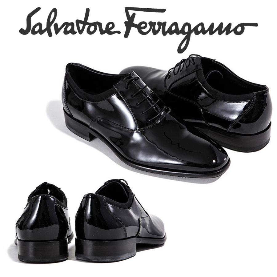 フェラガモ FERRAGAMO メンズ シューズ 0514664 AIDEN NERO パテント カーフ ネロ レザー ローファー 海外輸入新古品