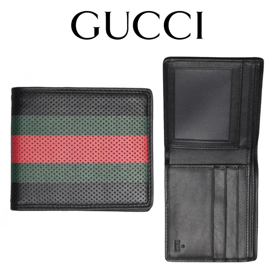 グッチ 革二つ折り財布 メンズ グッチ GUCCI メンズショートフォールドウォレット 2つ折り財布 352263 BUZ3T 1073 海外輸入新古品