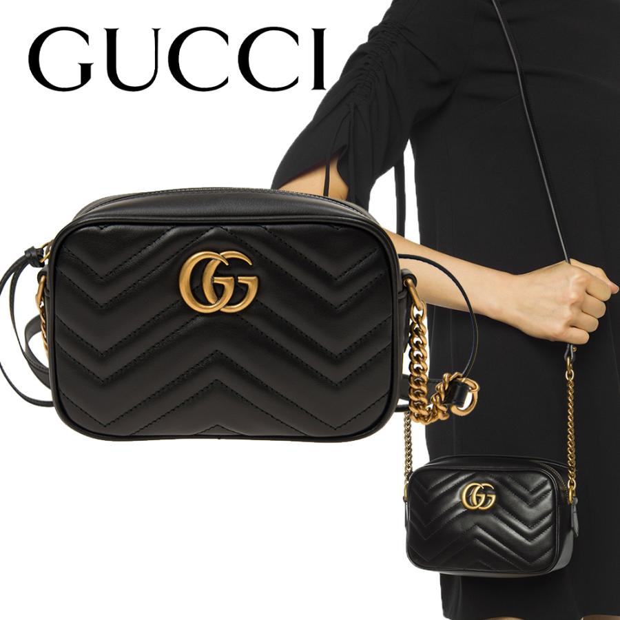 グッチ GUCCI ショルダーバッグ 448065 DTD1T 1000 GGマーモント GG MARMONT ブラック 海外輸入新古品