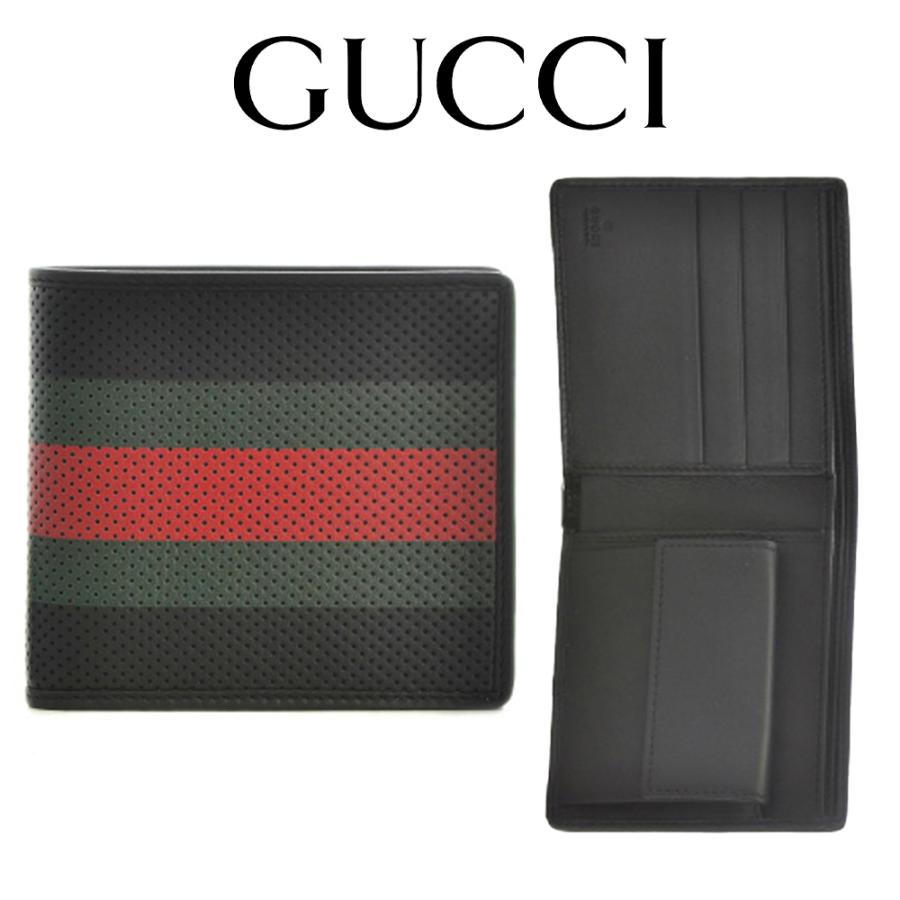 グッチ 革二つ折り財布 メンズ グッチ GUCCI メンズショートフォールドウォレット 2つ折り財布 352261 BUZ3T 1073 海外輸入新古品