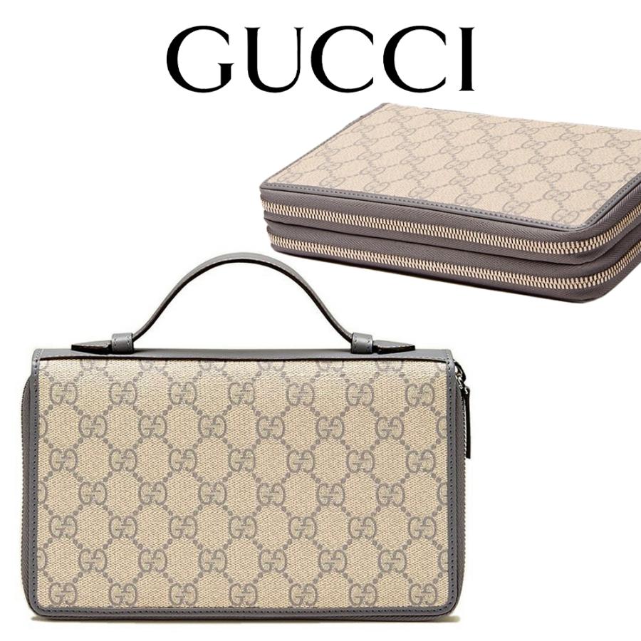 グッチ 長財布（メンズ） グッチ GUCCI メンズ ブラウン キャンバス 長財布 336298 KGDHN 9891 グレー 海外輸入新古品