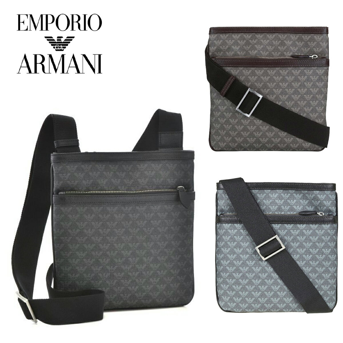 エンポリオアルマーニ EMPORIO ARMANI メンズ ショルダーバッグ 3色 YEMM81YH60686526/YEMM81YH60686578/YEMM81YH60686844 海外輸入新古品