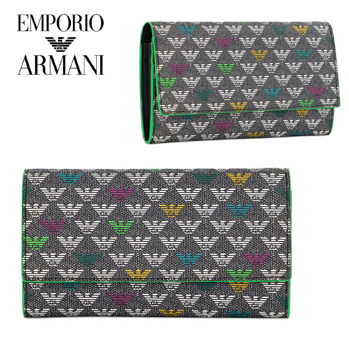 エンポリオアルマーニ EMPORIO ARMANI レディースロングウォレット YEWI16 YG835 89672 海外輸入新古品