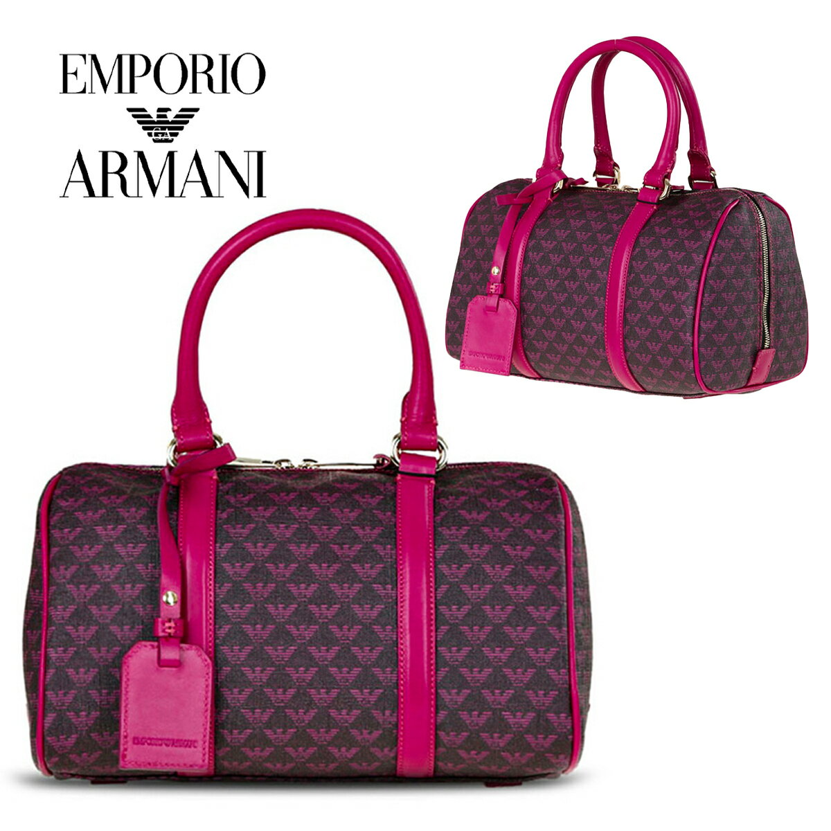 エンポリオアルマーニ EMPORIO ARMANI レディースピンクハンドバッグ YEWL99 YG835 89672 海外輸入新古品