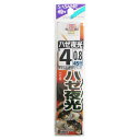 ささめ針 糸付 ハゼ夜光 AA605 針4号-ハリス0.8号 赤【メール便】