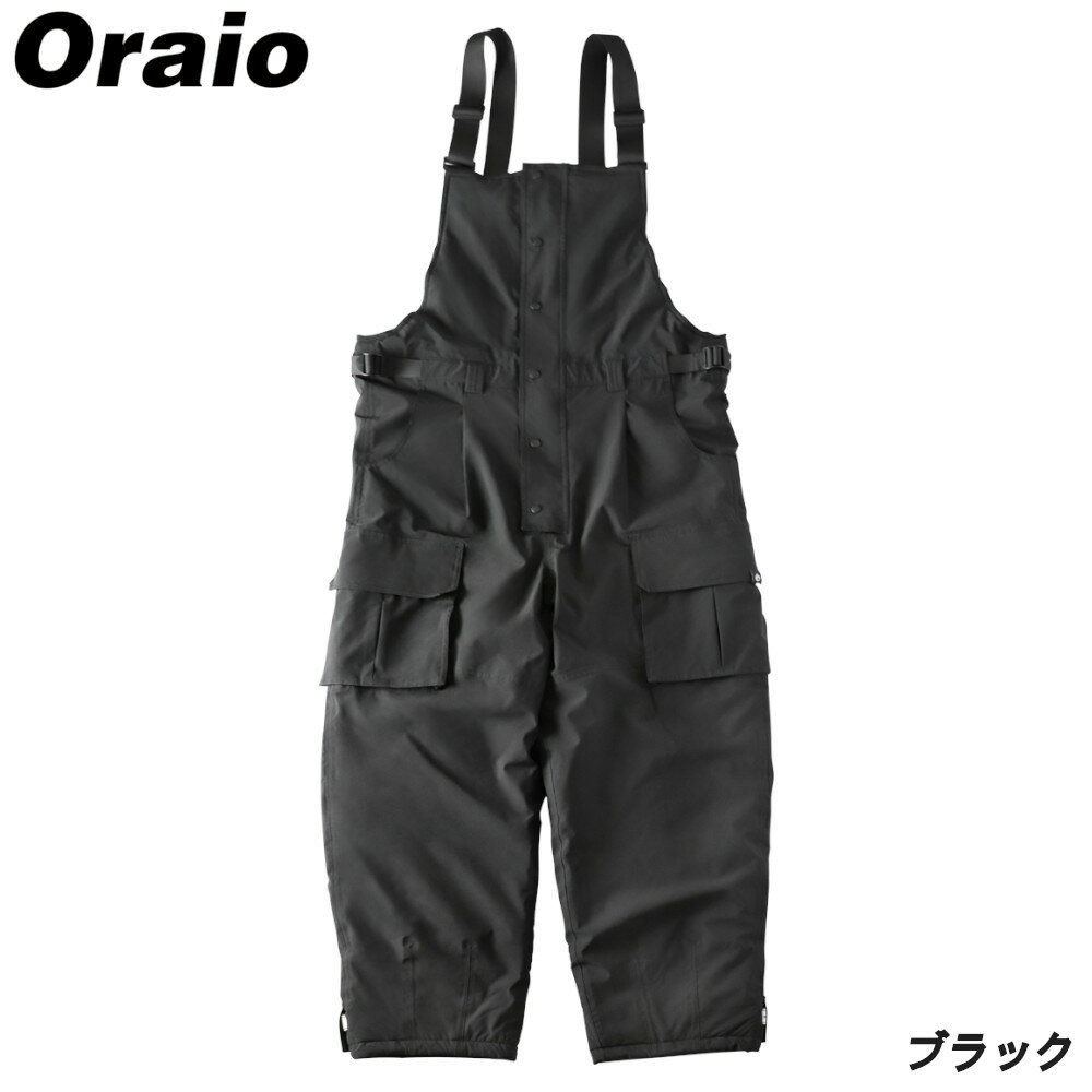 防寒ウェア Oraio(オライオ) ウィンターバルーンサロペット M ブラック (防寒)