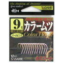 【3点購入で最大P28倍!】ささめ針 カラームツ CM−01 9号 12本入 パールピンク【メール便】