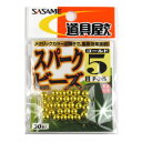 【3点購入で最大P28倍!】ささめ針 スパークビーズ P−245 5mm ゴールド【メール便】