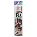 【3点購入で最大P28倍!】ささめ針 糸付 競技キスSP AA105 針8号-ハリス1号 赤【メール便】