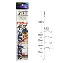 【3点購入で最大P28倍!】ささめ針 アスリートキス 5本鈎 ベーシックモデル K-152 針7号-ハリス1号【メール便】