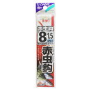 【3点購入で最大P28倍!】【現品限り】 ささめ針 糸付 赤虫鈎 AA405 針8号-ハリス1.5号 金【メール便】