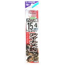 ささめ針 糸付 アイナメ鈎 AA207 針15号-ハリス4号 赤【メール便】