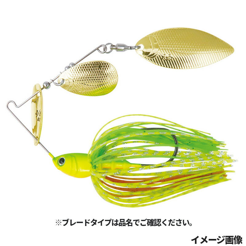 ボトムアップ スピナーベイト ビーブル FECO 3/8oz. DW S405 ライムチャート【メール便】