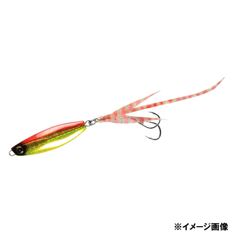 ジグ カンタン巻くだけネクタイテールジグ ジャックアイ クネクネ 30g 3.ケイムラアカキン FS419【メール便】