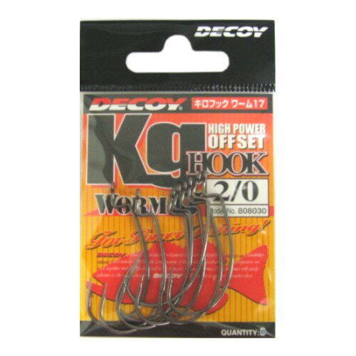 【マラソン期間中 店内3点購入で最大P31倍！】カツイチ デコイ キロフックワーム17（kg HOOK WORM17） 2／0【ゆうパケット】