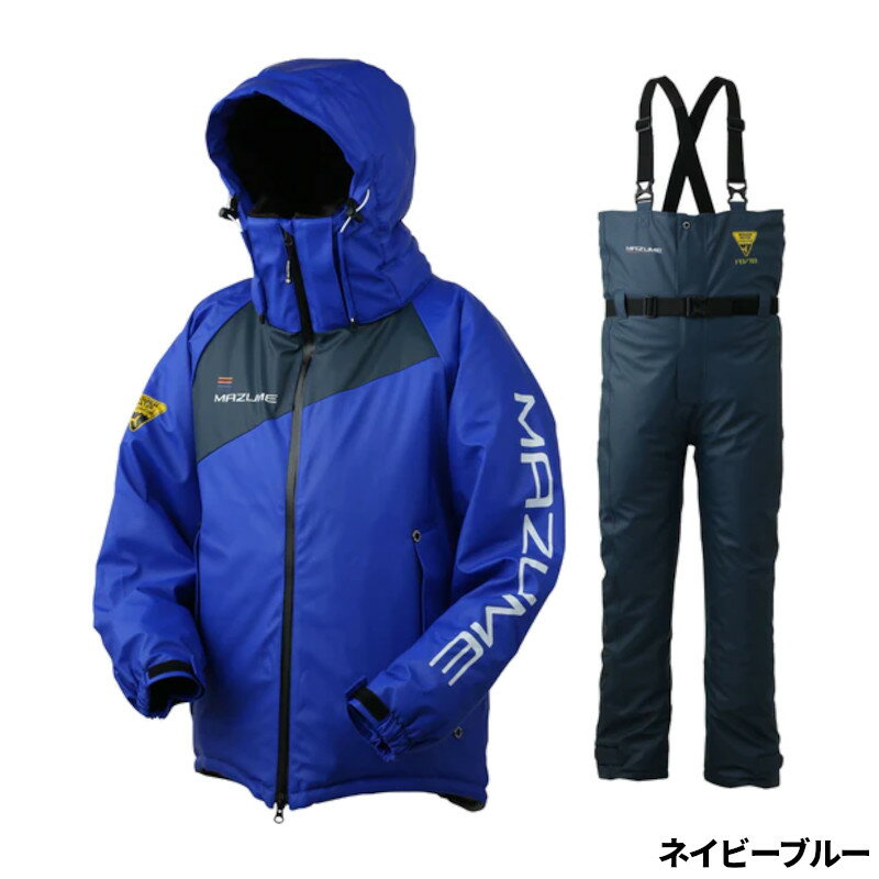 【お買い物マラソン！3点購入でP最大28倍！】オレンジブルー 防寒ウェア マズメ ラフウォーター オールウェザースーツ LL ネイビーブルー MZFW-885