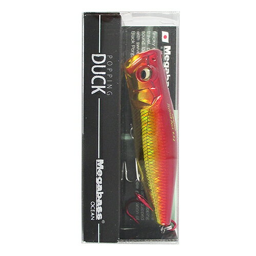 メガバス ルアー ポッピングダック GG アカキン【ゆうパケット】