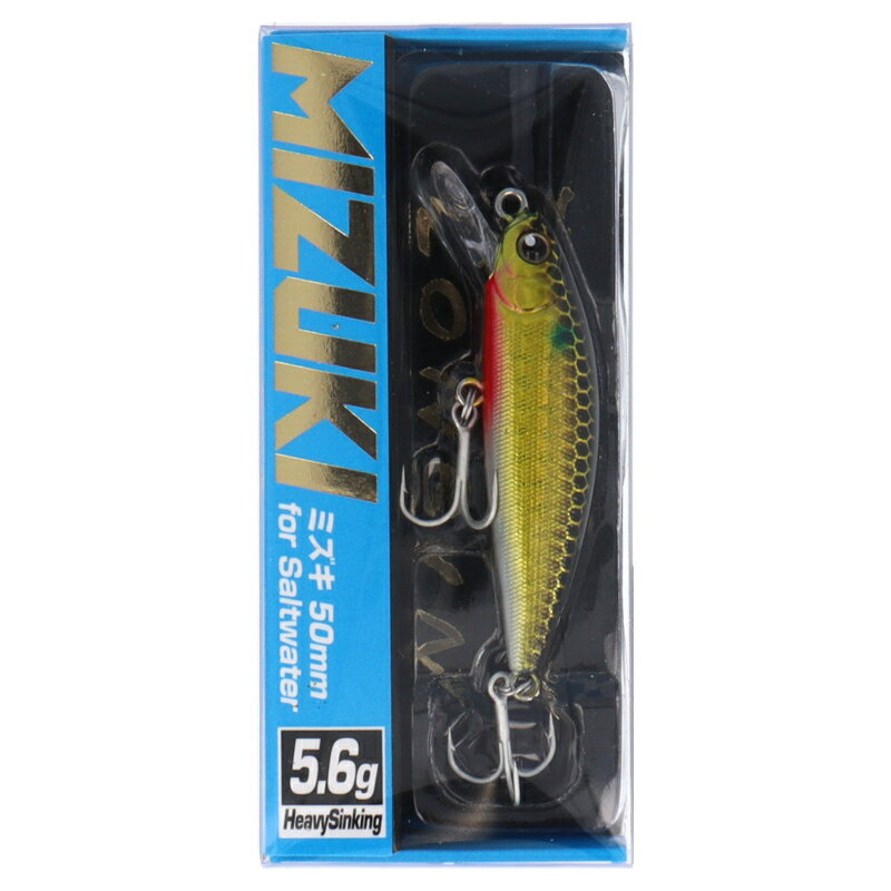 【楽天ブラックフライデー！3点購入で最大28倍！】ロンジン（LONGIN） ルアー ミズキ for ソルトウォーター 50mm 5.6g S120LN金稚鯔(キンハク)【ゆうパケット】