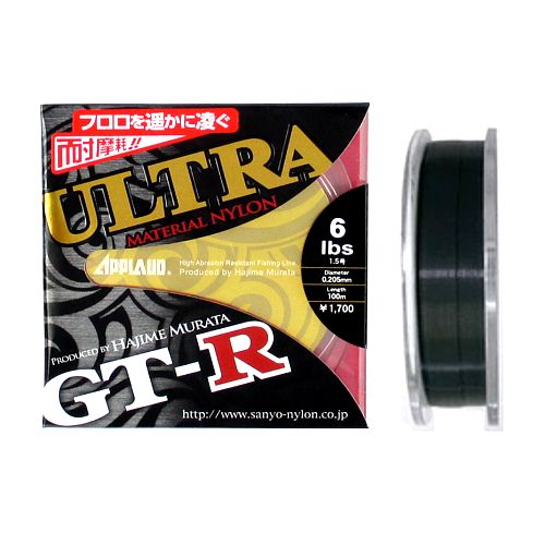 【6/5独占企画 P最大33倍&5%クーポン 】サンヨーナイロン アプロード GT－R ウルトラ 100m 6lb ダークグリーン【ゆうパケット】