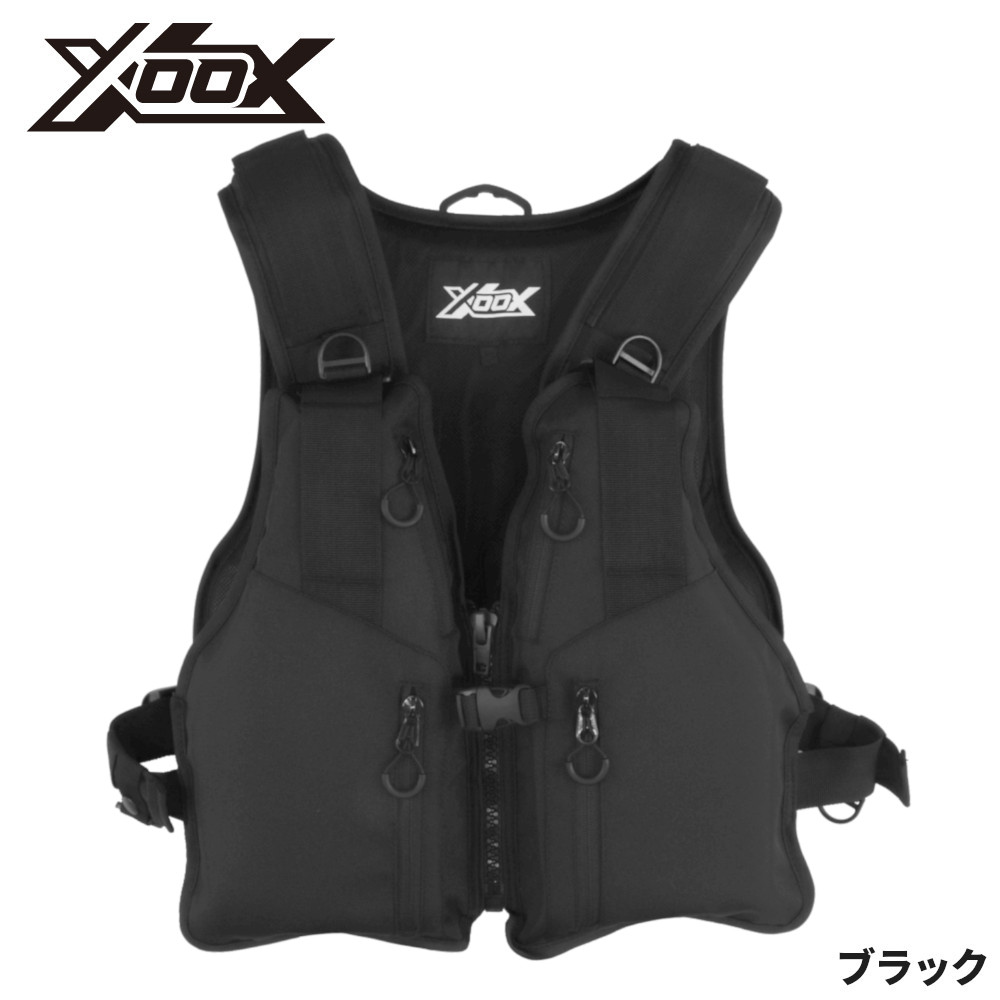 【マラソン★店内3点以上ご購入で最大P28倍 5 オフクーポン！】ライフジャケット XOOX ゲームフローティングベスト SP フリー ブラック