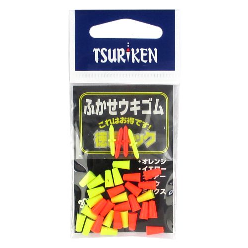 【楽天ブラックフライデー！3点購入で最大28倍！】釣研 ふかせウキゴム 徳用パック ミックス【ゆうパケ..