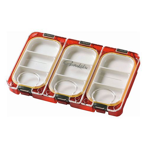 【楽天ブラックフライデー!3点購入で最大28倍!】がまかつ クイックケース GM−1437 3部屋タイプ レッド【ゆうパケット】