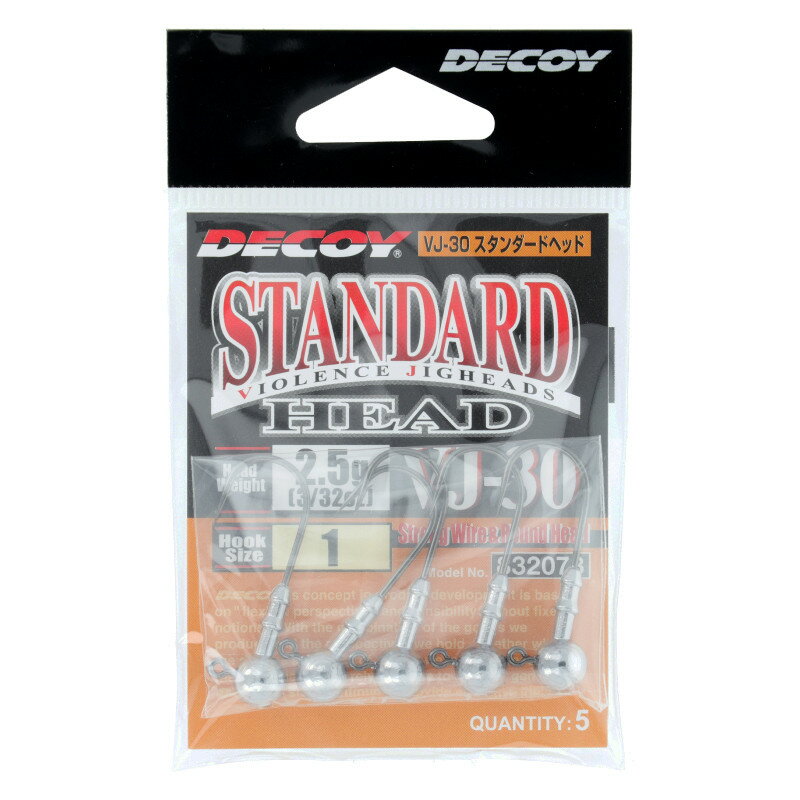 【楽天ブラックフライデー！3点購入で最大28倍！】カツイチ デコイ スタンダードヘッド VJ-30 #1-2.5g NS BLACK【ゆうパケット】