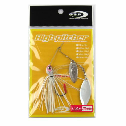 【現品限り】 オーエスピー スピナーベイト ハイピッチャー 1/4oz DW S57 C.B.パールシャッド【ゆうパケット】
